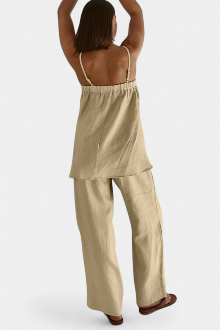 Lía | Letní set s volným topem a splývavými kalhotami