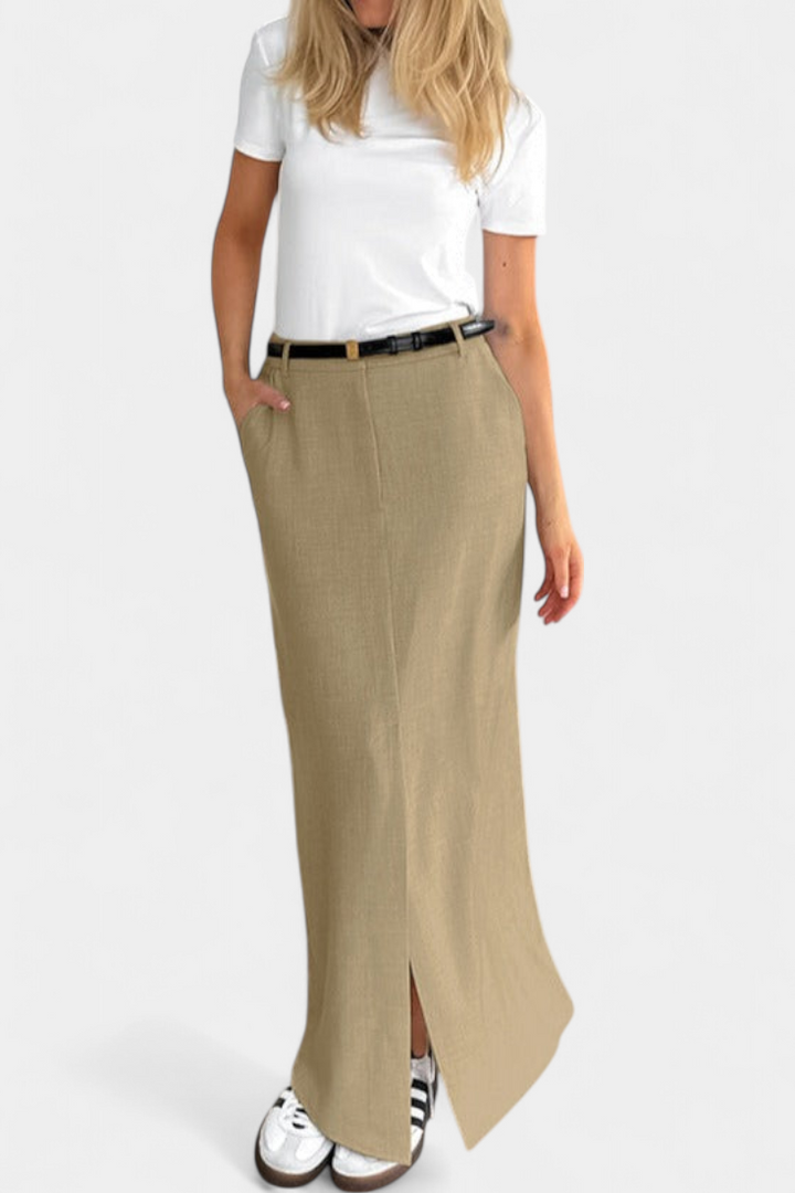 Amani | Dlouhá sukně s vysokým pasem a předním rozparkem