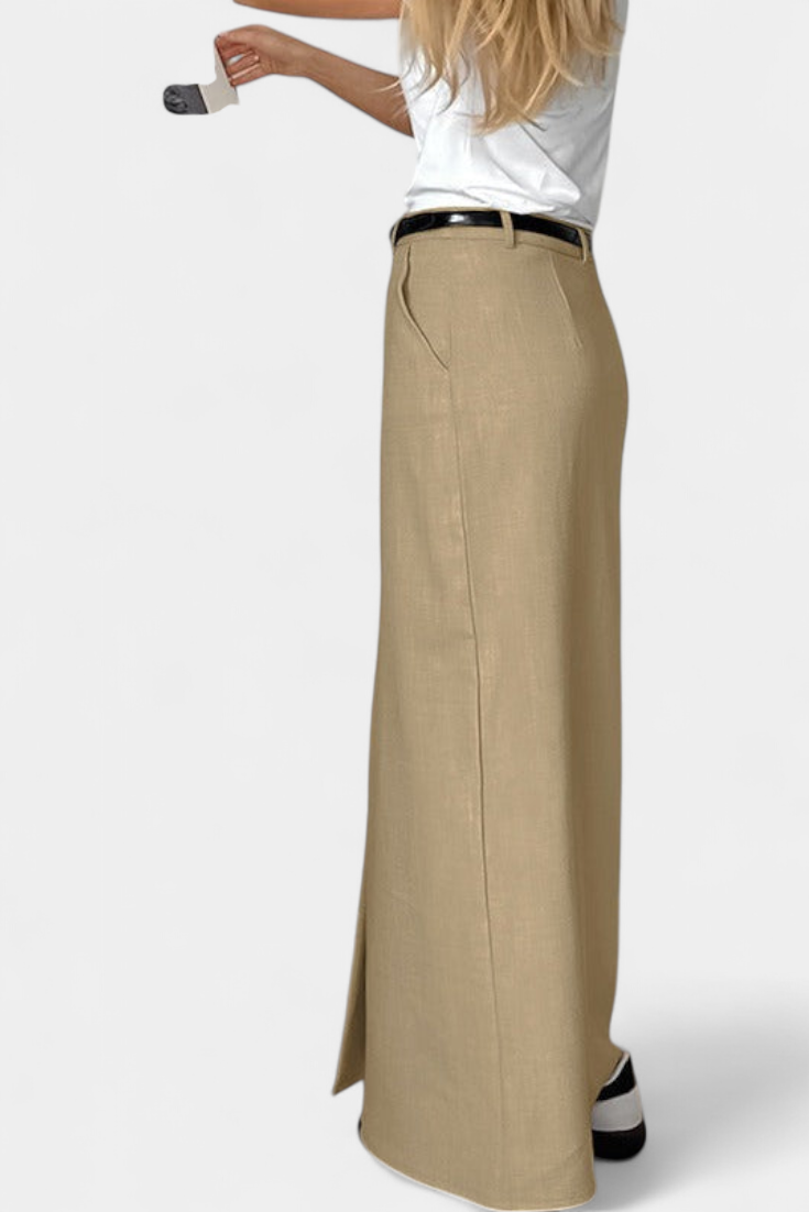 Amani | Dlouhá sukně s vysokým pasem a předním rozparkem