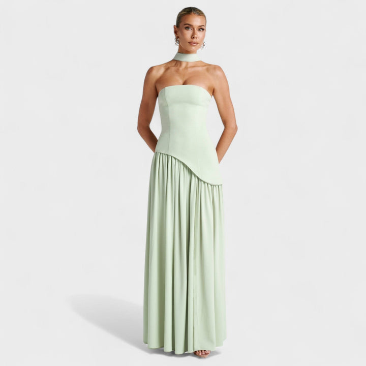 Maliyah | Asymetrické šaty mentolové barvy