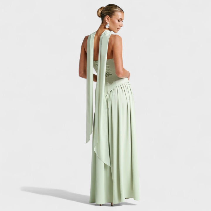 Maliyah | Asymetrické šaty mentolové barvy