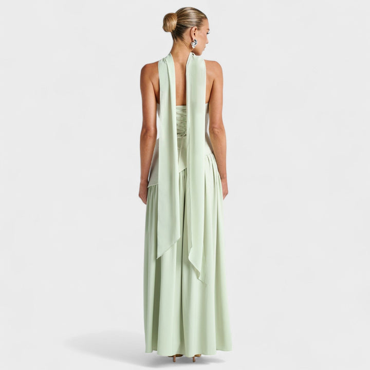 Maliyah | Asymetrické šaty mentolové barvy