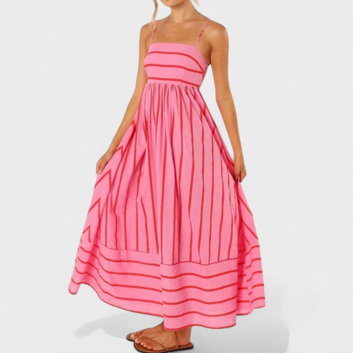 Isabel - Dlouhé šaty s pruhy