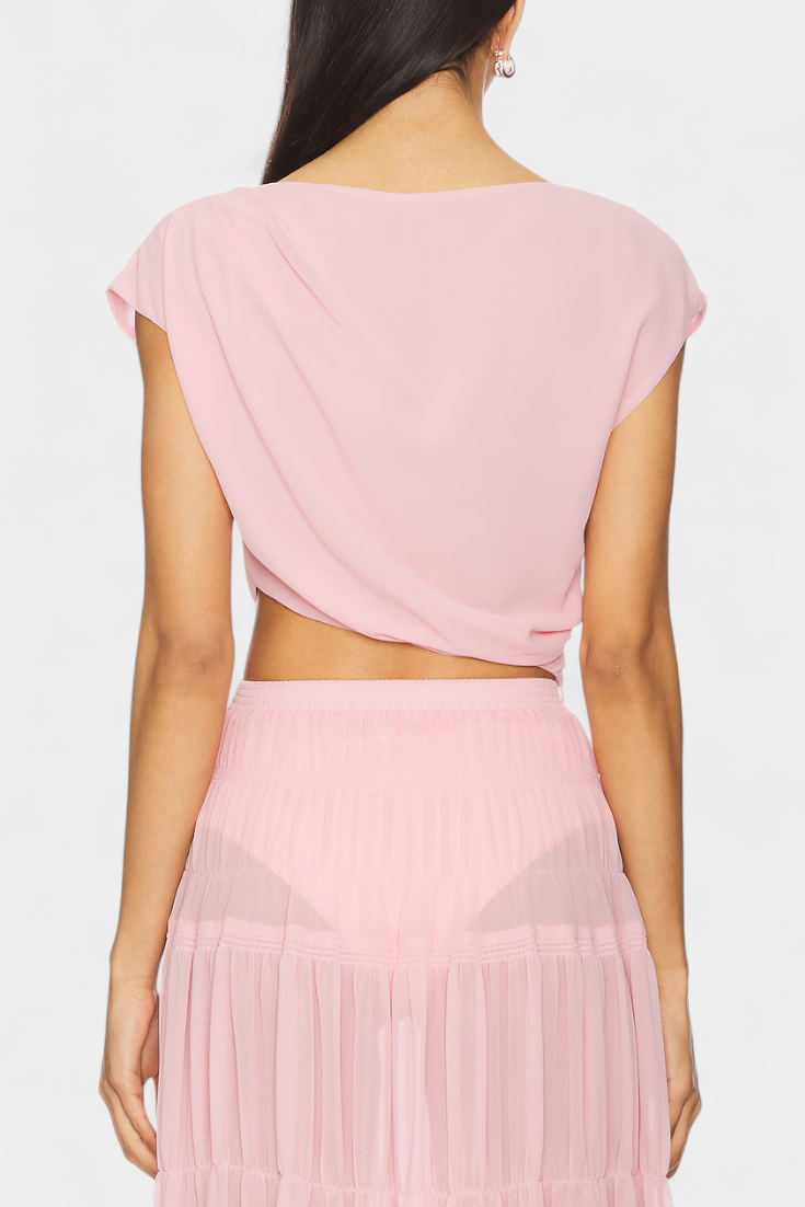 Nalia | Šifonová sukně s elastickým pasem a volány