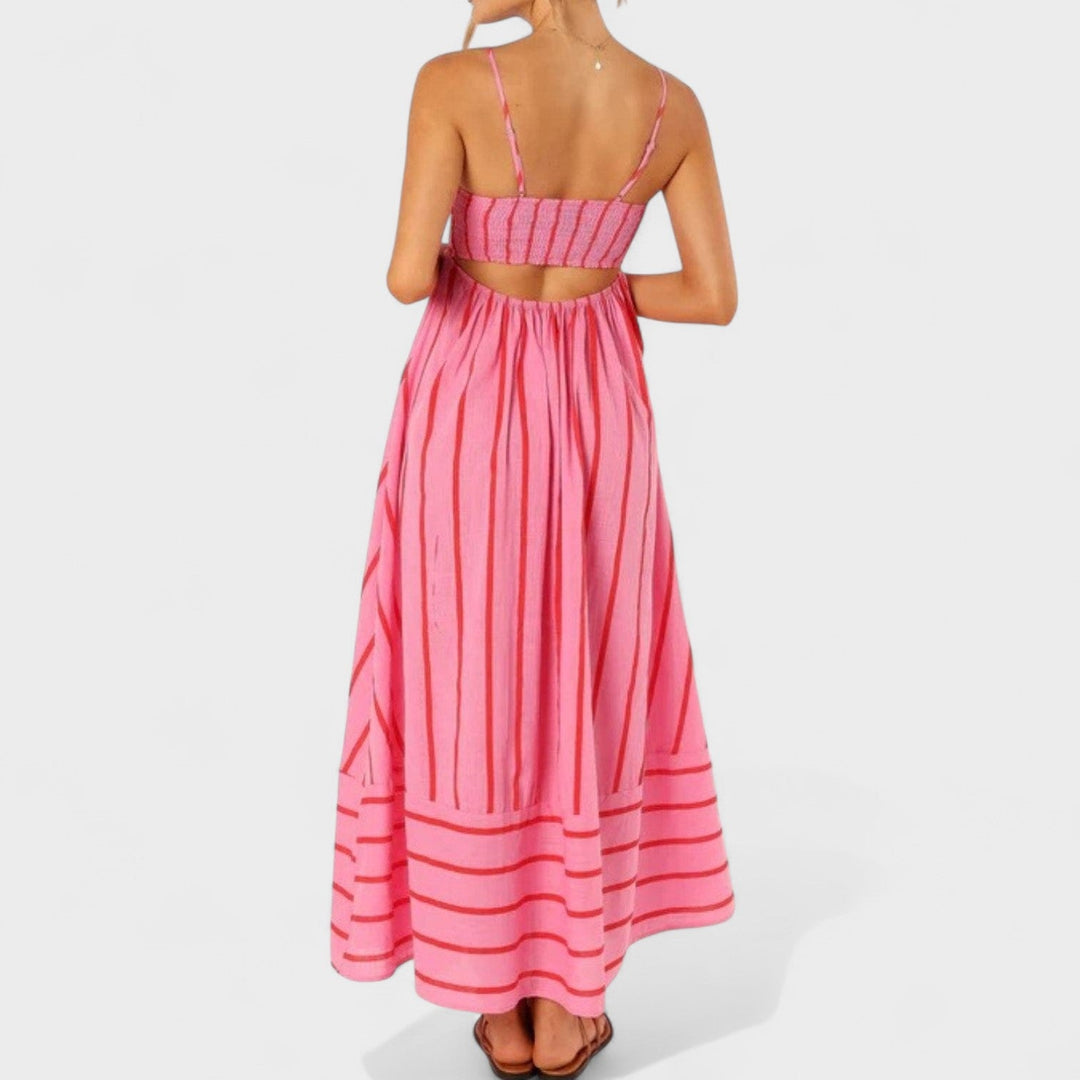 Isabel - Dlouhé šaty s pruhy