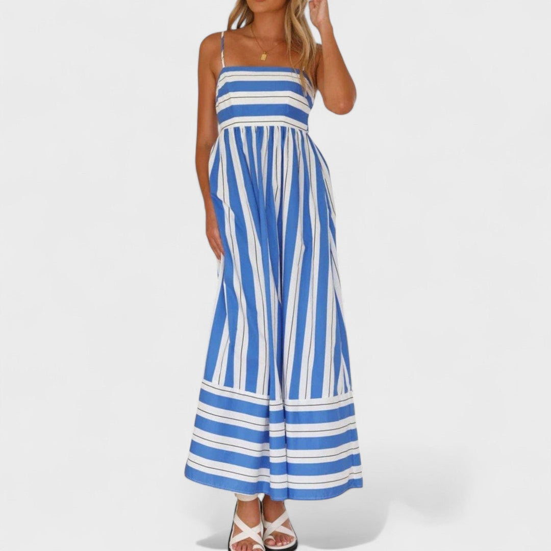 Isabel - Dlouhé šaty s pruhy