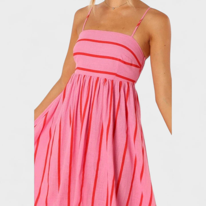 Isabel - Dlouhé šaty s pruhy