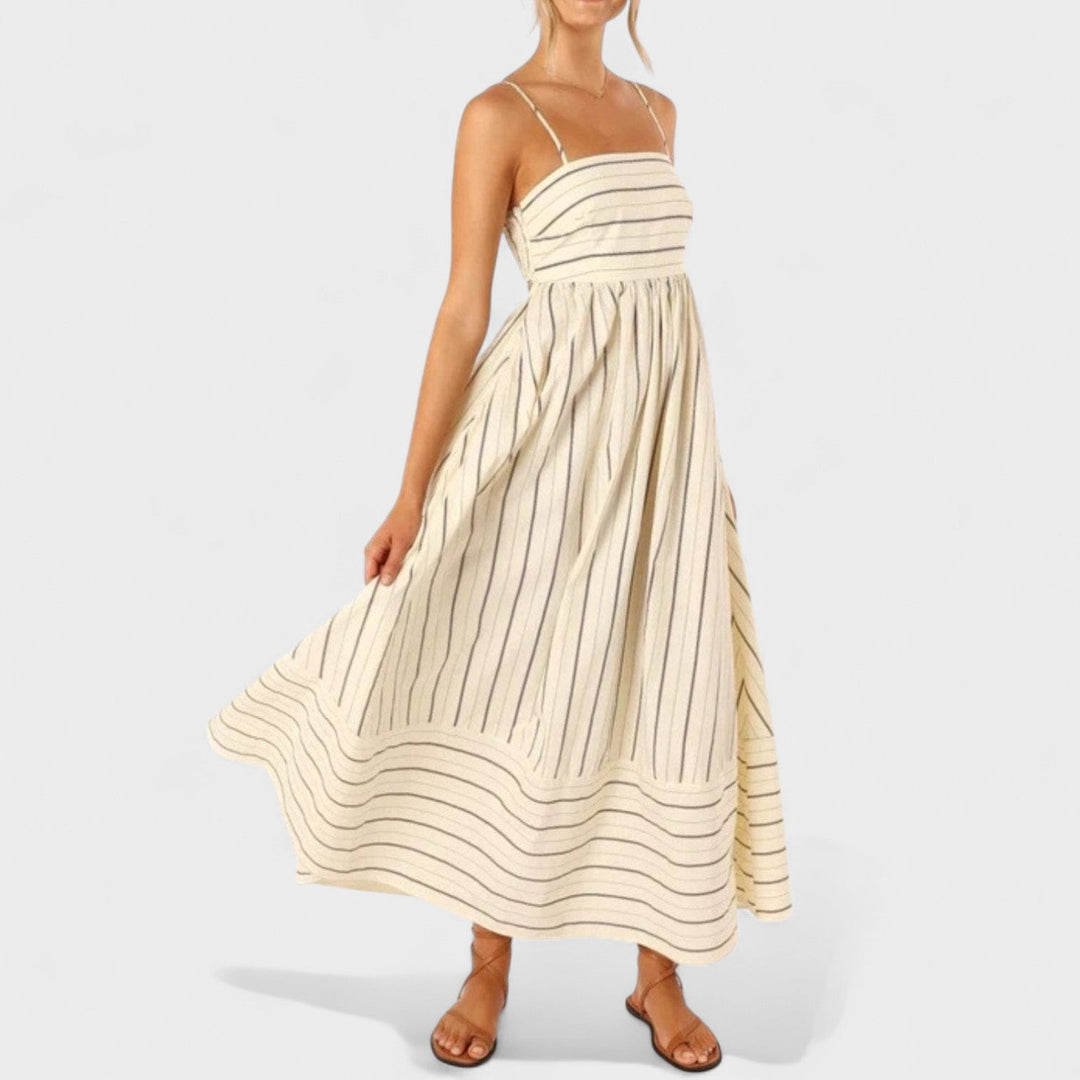 Isabel - Dlouhé šaty s pruhy