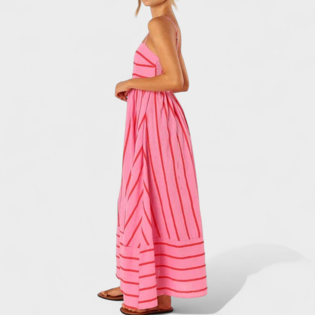 Isabel - Dlouhé šaty s pruhy